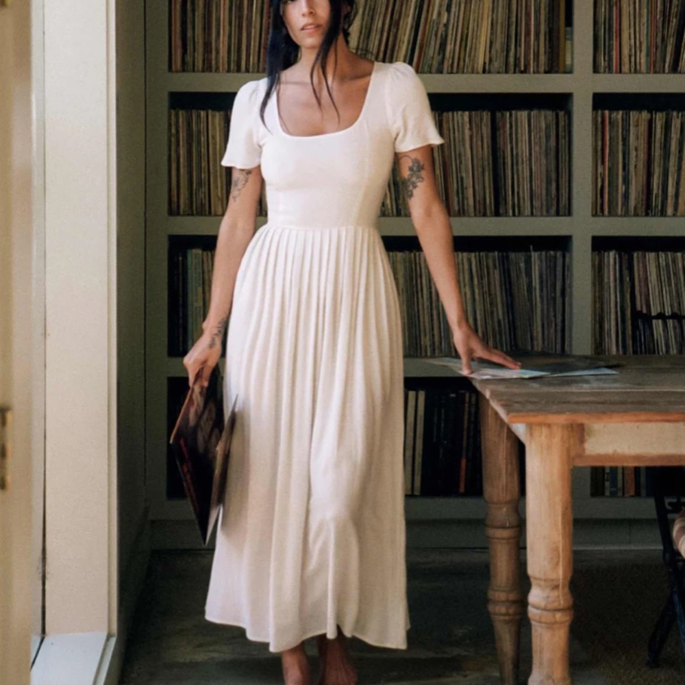 NWT Christy Dawn Scarlet Dress in Eggshell/Size XL (Cottagecore, 90's, Boho)